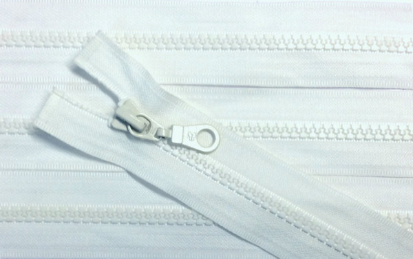 Reißverschluß weiß 060 cm teilbar Krampe