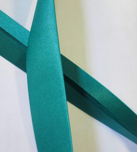 Satinschrägband türkis grün 20 mm Fa. 390