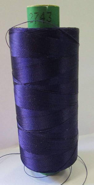 Maschinenstickgarn 1000 m dunkel violett col. 2743, ISAFIL 40er