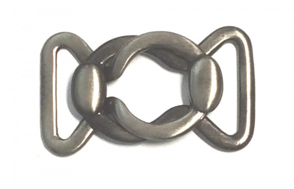 Bekleidungsverschluß / Gürtelschließe 25 mm silber brüniert