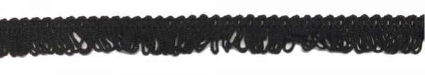Schlaufenborte/Franse 12 mm schwarz