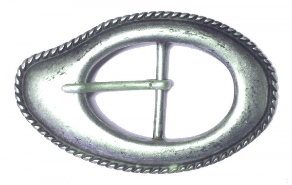 Gürtelschließe Stegbreite 40 mm silber antik
