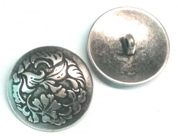 Knopf 23 mm altsilber