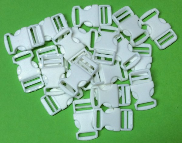 Steckschnalle weiß Steg 10 mm