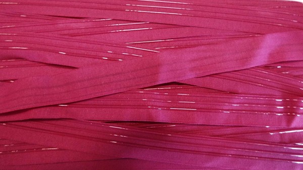 Gummiband mit Silikon Beschichtung 20 mm fuchsia