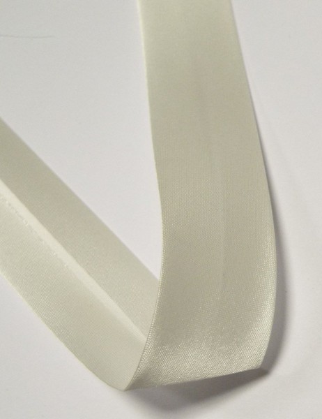 Satinschrägband 20 mm (wollweiß)