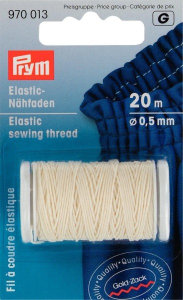 Prym 970013 Elastic-Nähfaden 0,5 mm rohweiß