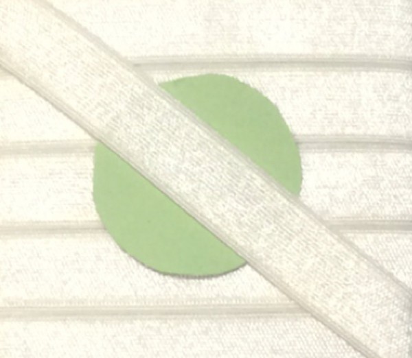 Gummiband 15 mm creme, seidig glänzend