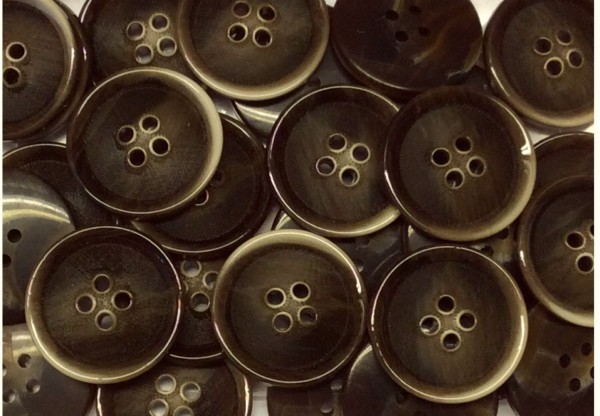 Knopf 15 mm braun melange