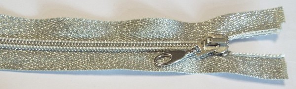 RV silber Lurex, 070 cm Kunststoff teilbar Spirale