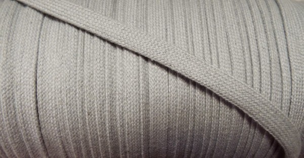 1,80 m Baumwollkordel / Hoodie Kordel grau 12 mm flach
