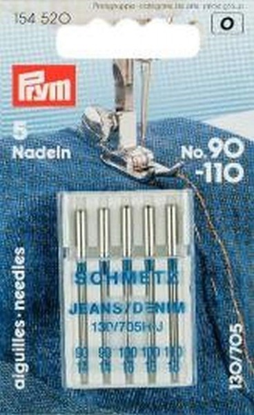 Prym 154520 Nähmaschinennadeln 130/705 Jeans 90-110