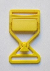 Steckschnalle gelb Steg 35 mm