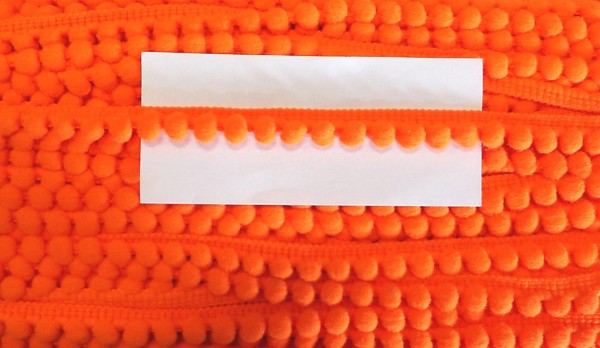 Pomponborte 10 mm neon orange