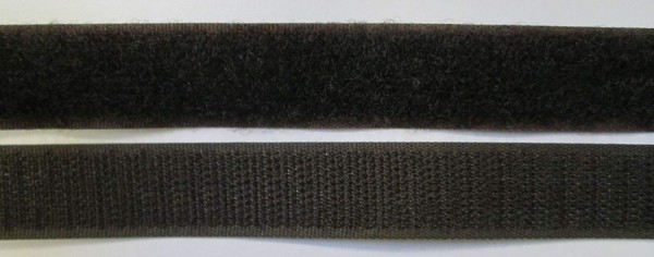 Klettband Haken- und Flauschband 20 mm dunkel braun zum Nähen