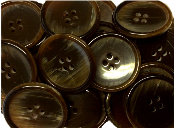 Knopf 26 mm braun beige