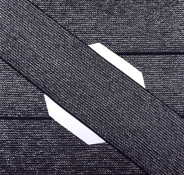 Gummiband 50 mm mit Lurex schwarz/silber