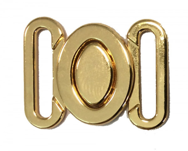 Bikiniverschluss 15 mm Metall gold