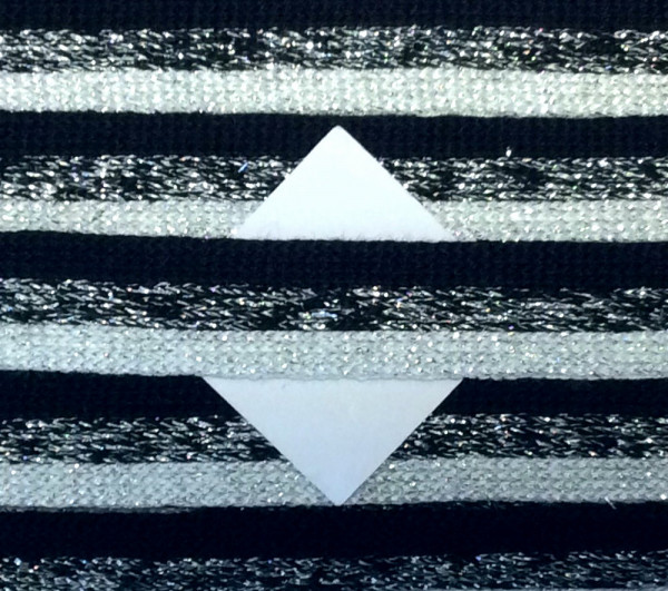 Band mit Lurex 17 mm schwarz/grau/weiß