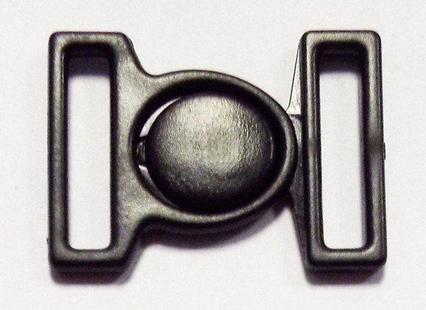 2 Bikini Verschlüsse Kunststoff schwarz 15 mm