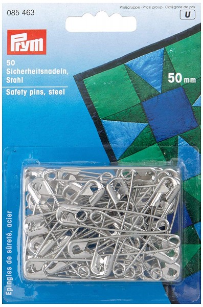 Prym 085463 Sicherheitsnadeln ST 50 mm silberfarbig