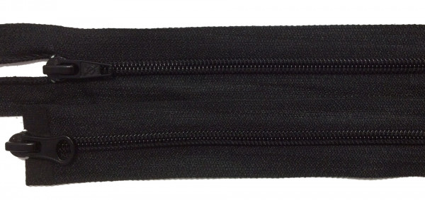 RV schwarz, 090 cm Kunststoff teilbar 2-Wege Spirale