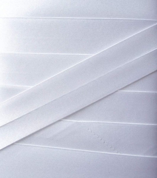 Satinschrägband 20 mm weiß