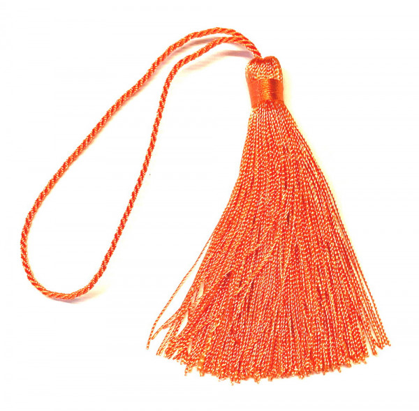 10 Quasten orange 90 mm