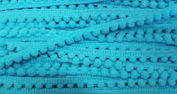 Pomponborte 10 mm türkis