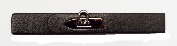 Bekleidungsverschluß schwarz silber brüniert 20 x 150 mm