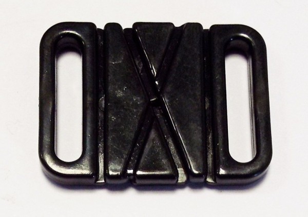 Bikini Verschluß Kunststoff schwarz 17 mm