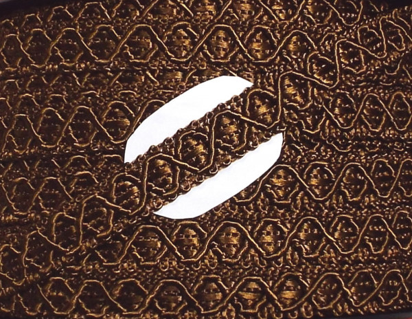 Posamentenborte braun 12 mm