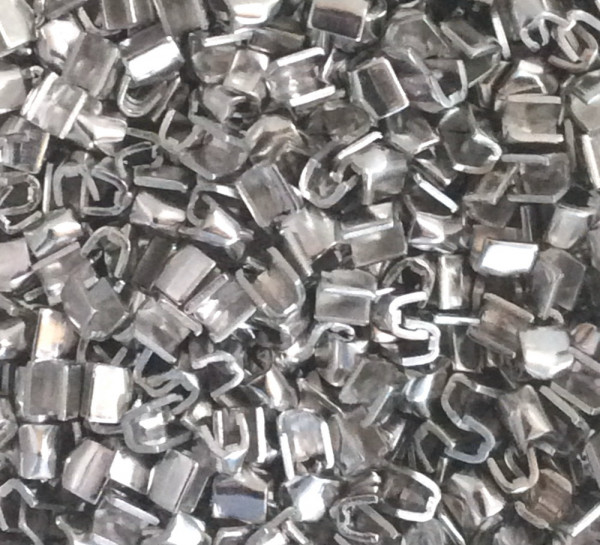 10 Reißverschluß Endstücke silber oben