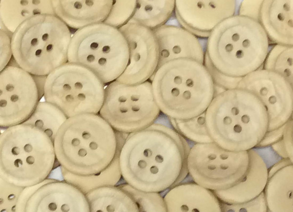 Knopf 15 mm hellbeige