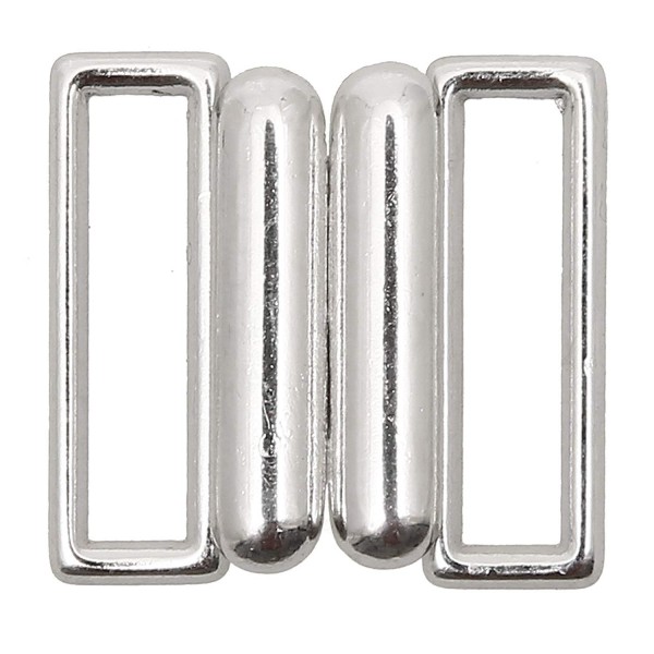 Bikiniverschluss 20 mm Metall silber