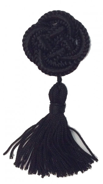 Posamenten Quaste schwarz 75 x 30mm