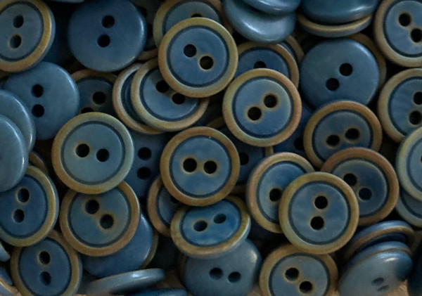 50 Knöpfe 15 mm jeansblau