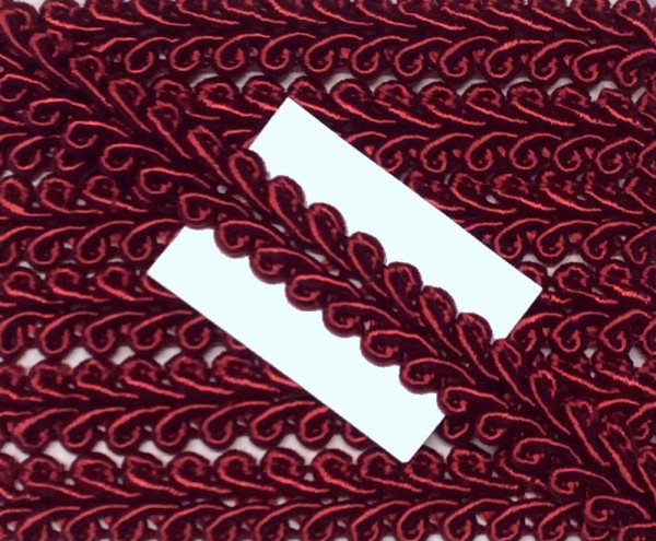 Posamentenborte 10 mm dunkelrot