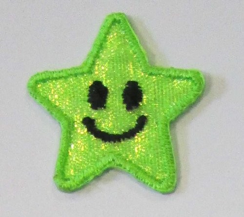 2 Applikation Sternchen grün 25 x 25 mm
