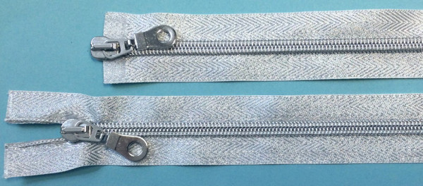 RV silber Lurex, 070 cm Kunststoff teilbar 2-Wege Spirale R