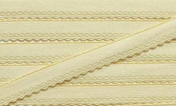 Wäschespitze elastisch 12 mm vanille
