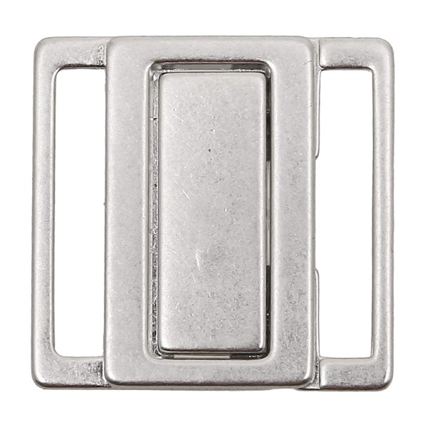 Bikiniverschluss 30 mm Metall silber