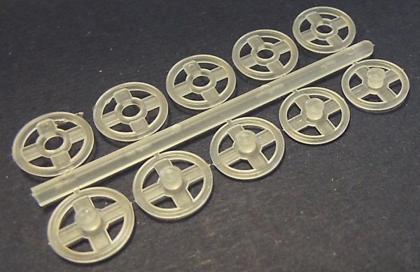 10 Annäh-Druckknöpfe Kunststoff 10 mm transparent