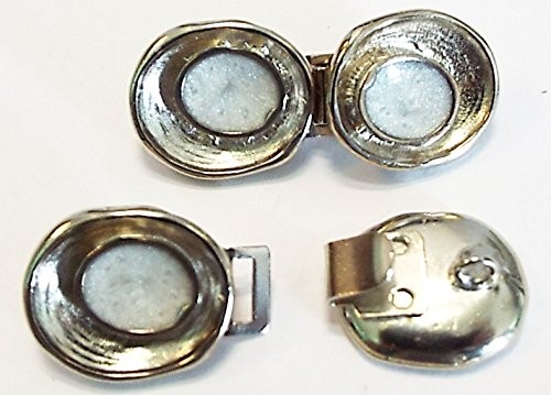 Bekleidungsverschluß altsilber 40 x 15 mm