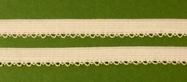 Wäschespitze elastisch 11 mm vanille