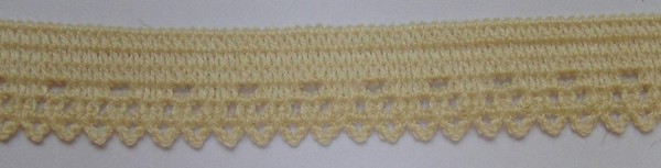 Wäschespitze elastisch 12 mm zart gelb