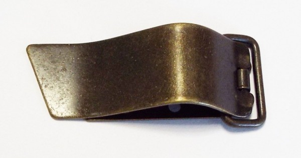Bekleidungsverschluß zum Einhaken 50 x 20 mm alt gold