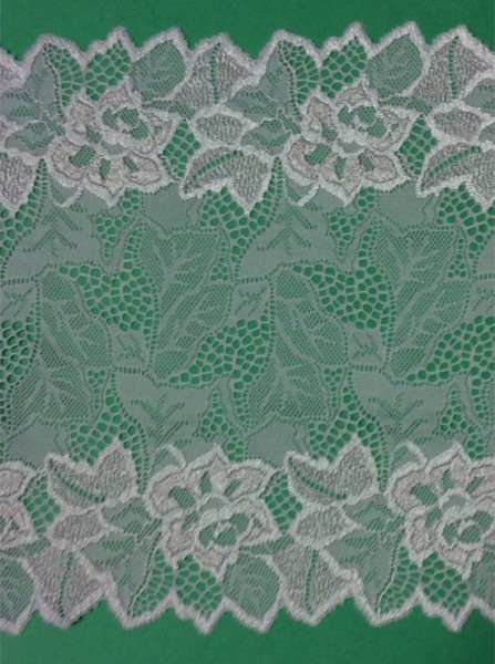 Dessousspitze elastisch 185 mm silbergrau