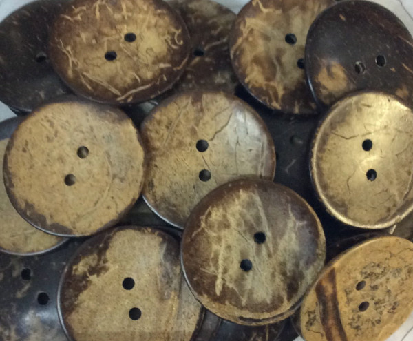 Knopf Echt Kokos 38 mm natur