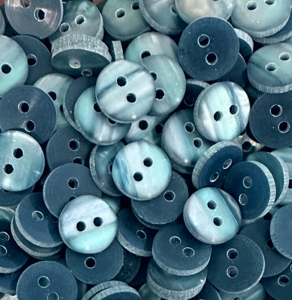 50 Knöpfe 11 mm jeans Perlmutt Optik